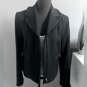 Black Frayed Edge Blazer